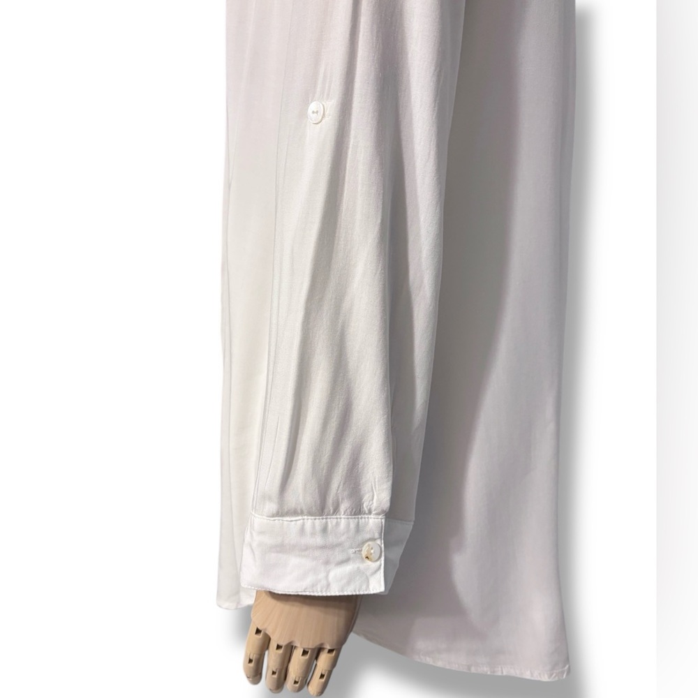 Solitaire White Split Neck Tunic Multicolored Flo… - image 5